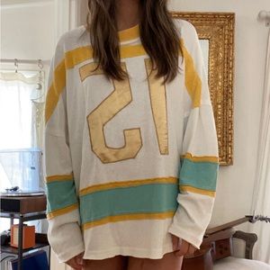 Free people 15 graphic long sleeve top